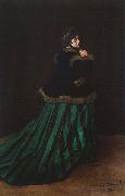 Claude Monet The Woman in the Green Dress, France oil painting artist